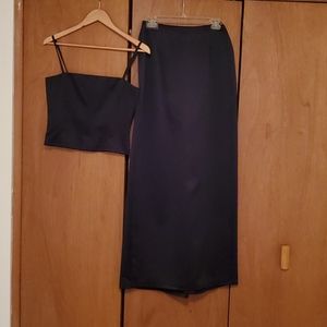 Black two peice evening dress